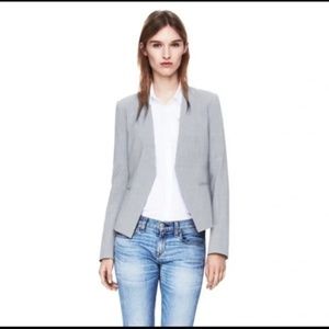 Light grey Theory Lanai open front blazer jacket